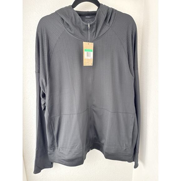 Nike Yoga Knit Full Zip Hoodie Jacket Mens Size XL Black FB7778-010 NWT - Picture 8 of 9
